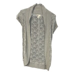 So Women's Open Knit Short Sleeve Cardigan